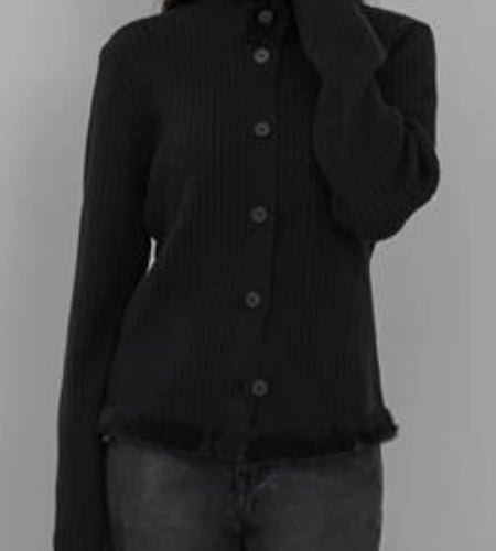 Y2k Aesthetic Fur Patchwork Casual Cardigan Streetwear Stand Neck Vintage Grunge Tops Autumn Single Breasted Harajuku Sweater