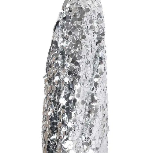 Load image into Gallery viewer, Black Sequins Shining Big Size Casual Jacket New Lapel Long Sleeve Women Coat Fashion Tide Spring Autumn 2025 CPG1020
