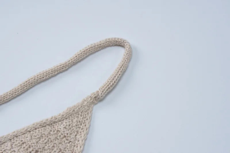 Hollow Out Backless Knit Dress For Women Spaghetti Strap Bandage Sleeveless Bodycon Club Party Sexy Long Dress Elegant