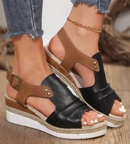 Women's Sandals Peep Toe Heels Sandals For Summer 2025 Wedges Heeled Sandals Shoes Woman Platform Footwear Summer Shoes Women