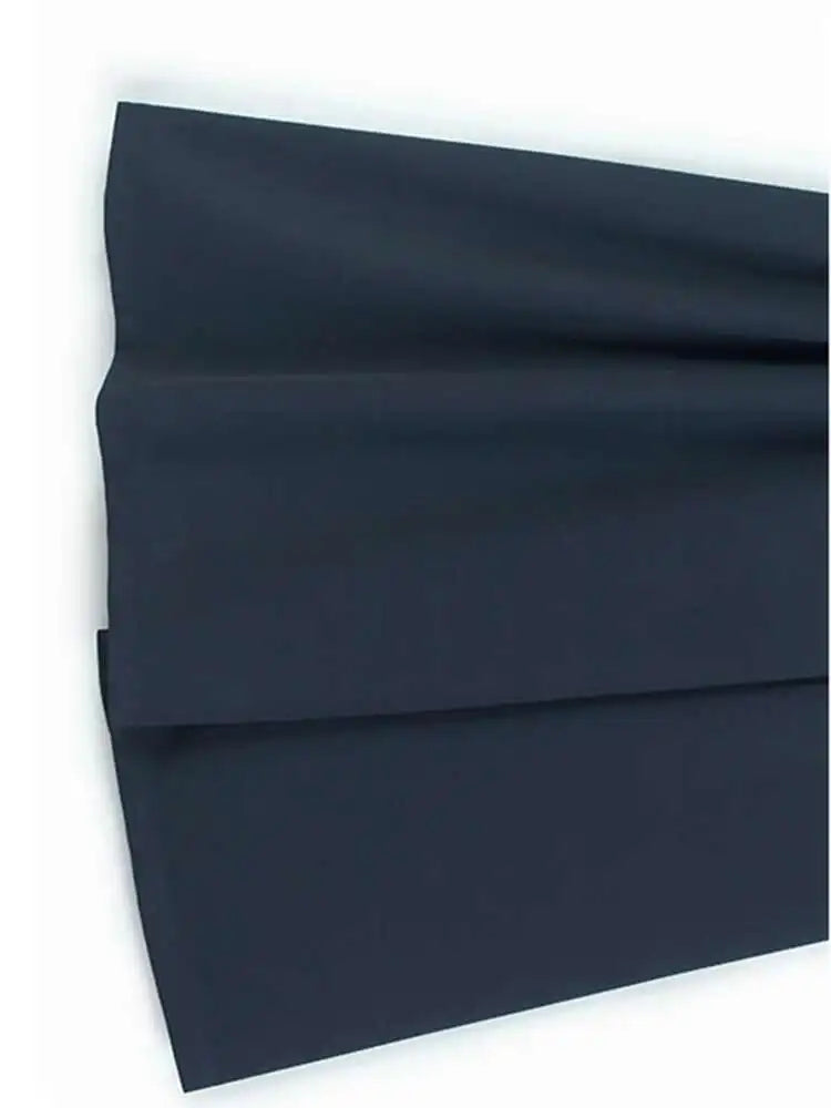 High Elastic Waist Dark Blue Pleat Elegant Long Wide Leg Pants New Trousers Women Fashion Tide Spring Autumn 2025 1DH9806