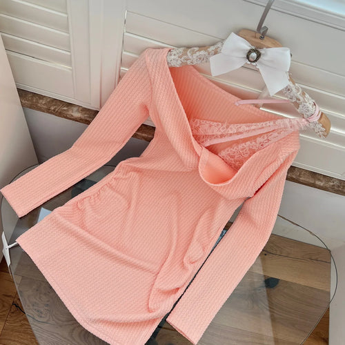 Load image into Gallery viewer, Korean Fashion Yellow Lace Elegant Office Lady Slim Mini Dress Women's Autumn New Pink Temperament Long Sleeves Short Dress Chic
