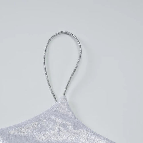 Load image into Gallery viewer, Sliver Spaghetti Strap Sexy Maxi Dress For Women Fashion Sparkle Sleeveless Backless Ruched Beach Club Sexy Long Dress
