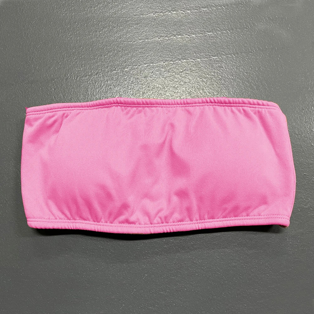 Pad Tube Tops Sports Bra Women Fitness Bra Intimate Strapless Bustier Bandeau Breathable Wrapped Chest Underwear Yoga Bra