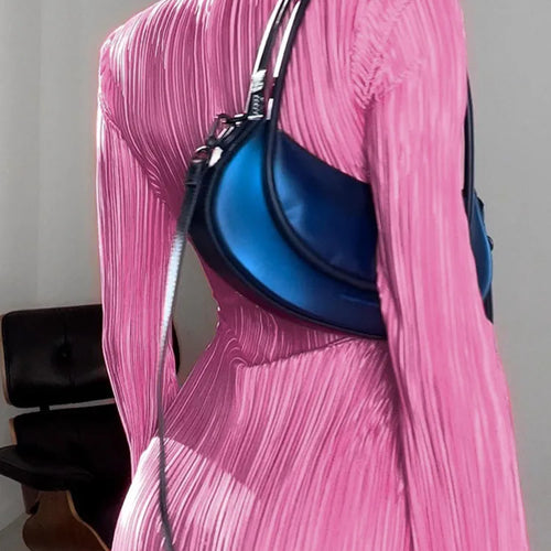 Load image into Gallery viewer, Autumn New Long Sleeve Pleated Dress For Women Small Sexy Flare Sleeve Wrap Hip Dress Elegant Party Club Clothing
