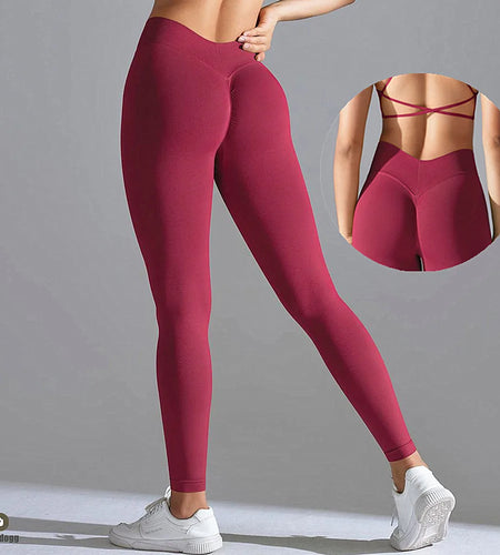 Seamless Yoga Pants Women Sexy V Butt Push Up Fitness High Waist Pants Gym Running Workout Female Sports Yoga Tight Leggings
