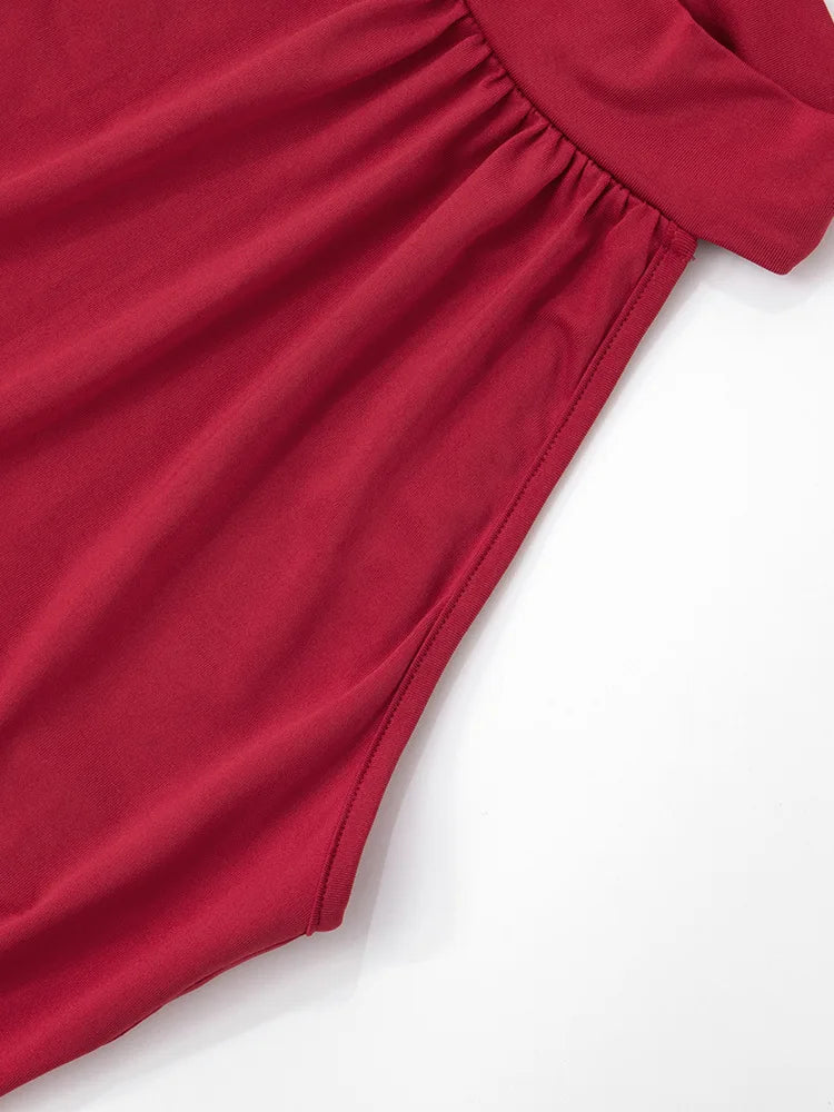 Halter Ruched Sleeveless Sexy Maxi Dress Women Gown Fashion Slim High Waist Evening Club Party Split Long Dress