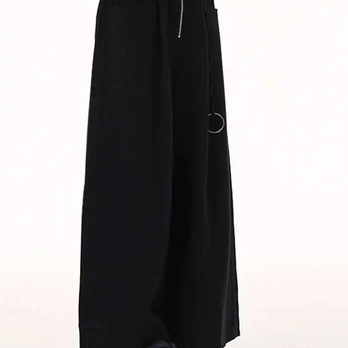 Load image into Gallery viewer, High Elastic Waist Black Pocket String Long Wide Leg Pants New Trousers Women Fashion Tide Spring Autumn 2025 1DH9507
