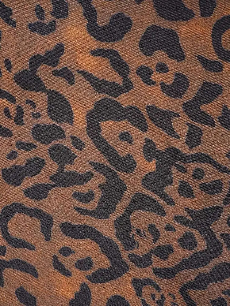 Women Leopard Print Big Size Casual Vintage Mini Vest Dress New Lapel Sleeveless Fashion Tide Spring Autumn 2025 1DH5205