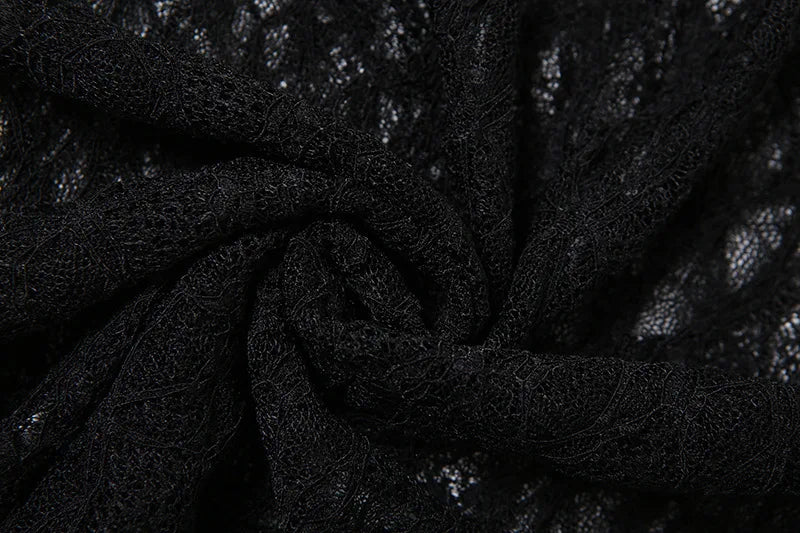 Strapless Sexy Tops And Skirt 2 Pieces Sets Wome Lace Sleeveless Crop Tops And See Through Long Skirt Two Pieces Sets