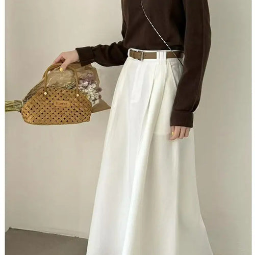 Load image into Gallery viewer, Spring Summer Korean Fashion Solid Elegant Sexy Pleated Long Skirt Women High Waist Festival Versatile Slim Skirts 2025 Casual
