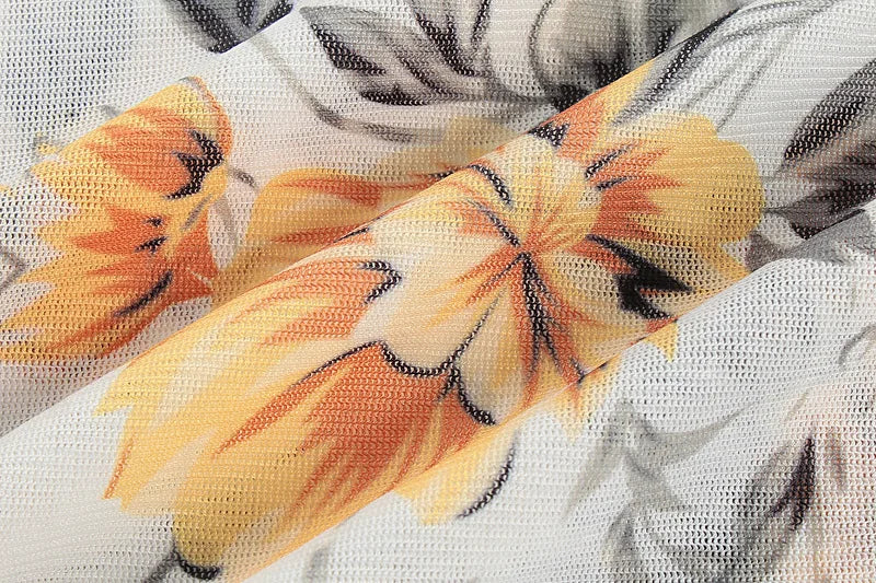 Sexy Long Sleeve Flower Deep V-neck Print Backless Mini Dress For Women Slim Lace-Up Club Party Dress Ladies Outfits