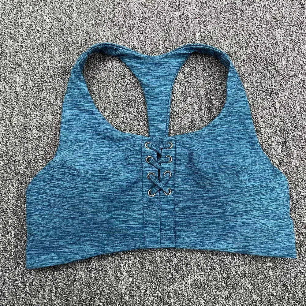 Cross Women Sports Bra High Impact Sports Bra Yoga Fitness Top Sports Underwear Push-Up Bra Sportswear Sports Top Female