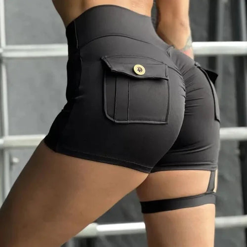 Load image into Gallery viewer, Nylon Belt Yoga Pants Gym Scrunch Fitness Yoga Pant Sports Gym Lift Hip Hight Waist Mesh Legging Running Workout Pants
