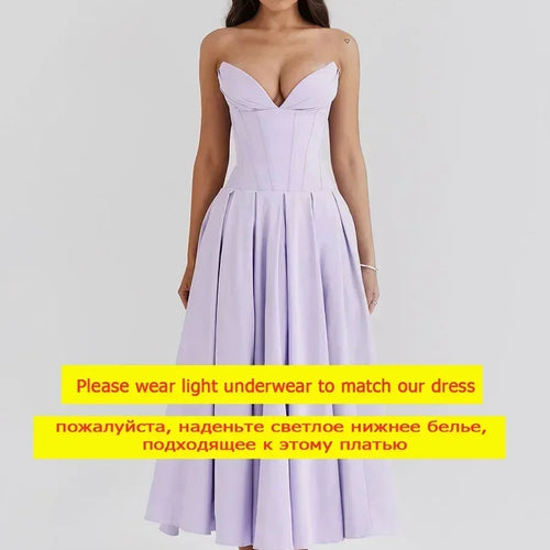 Load image into Gallery viewer, Summer Wedding Guest Party Dresses 2024 New Arrivals Maxi Elegant Formal Occasion Dress Strapless Sexy Corset Dress

