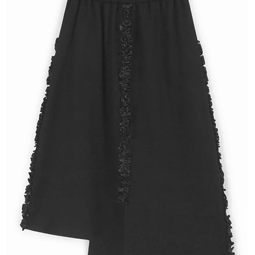 Load image into Gallery viewer, High Elastic Waist Black Ruffles Irregular Hem Elegant A-line Skirt Women Fashion Tide New Spring Autumn 2025 1DH9660
