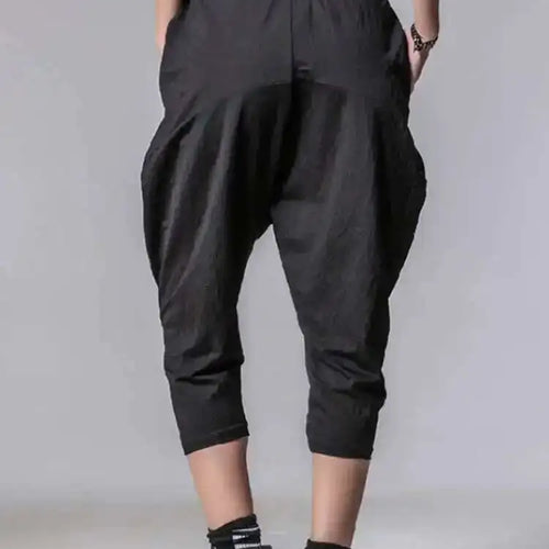 Load image into Gallery viewer, High Elastic Waist Black Pockets Casual Harem Pants New Loose Fit Trousers Women Fashion Tide Spring Autumn 2025 1DF4676
