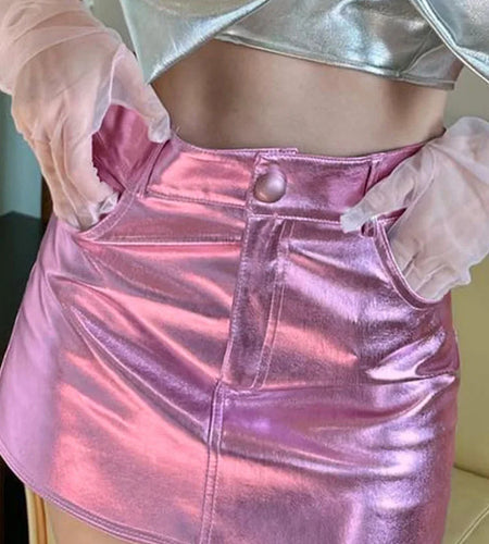 Women's High Waist Slim Fit Half Skirt Trendy Casual Versatile Fashion Coated Short Skirt for Stylish Body Coverage