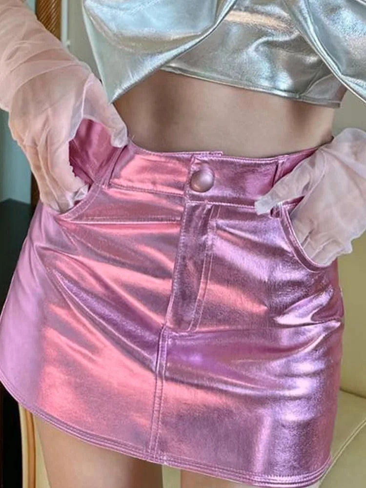 Women's High Waist Slim Fit Half Skirt Trendy Casual Versatile Fashion Coated Short Skirt for Stylish Body Coverage