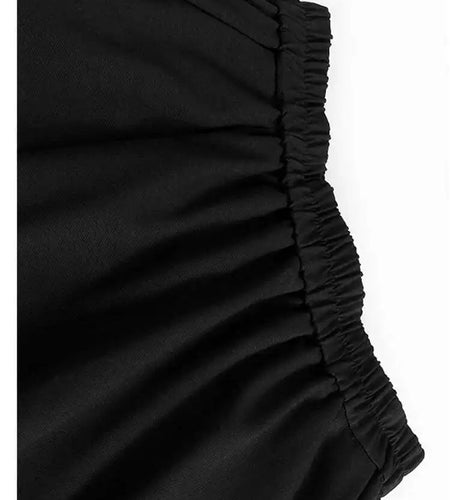 High Elastic Waist Black Irregular Tassels Elegant Half-body Skirt Women Fashion Tide New Spring Autumn 2025 1DH4883