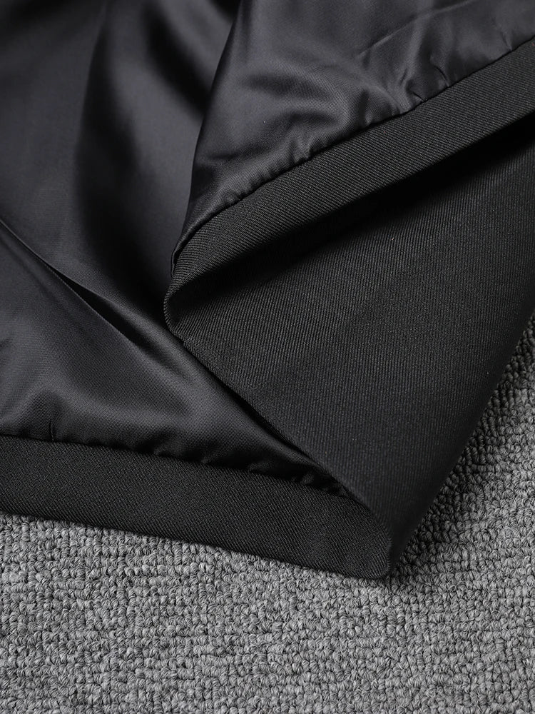 Women Black Sequins Flower Vintage Big Size Blazer New Lapel Long Sleeve Jacket Fashion Tide Spring Autumn 2025 CPG2787