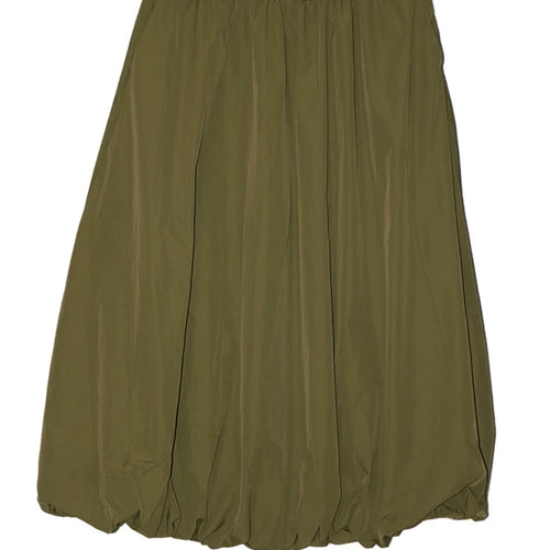 Load image into Gallery viewer, High Elastic Waist Army Green Brief Big Size Bud Half-body Skirt Women Fashion Tide New Spring Autumn 2025 1DJ1017
