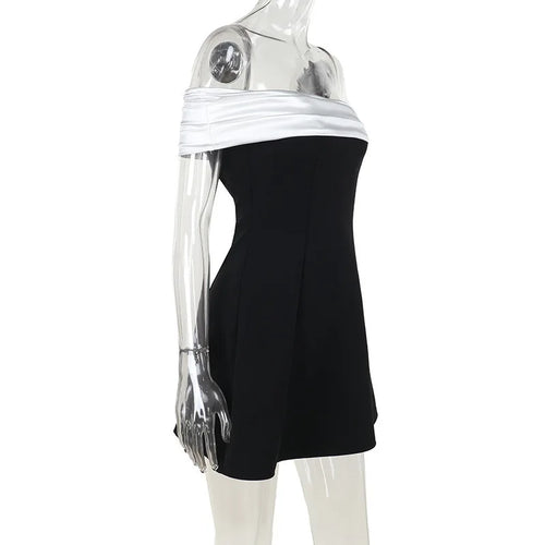 Load image into Gallery viewer, Off-shoulder Backless Sexy Mini Dress For Women Fashion Strapless Sleeveless High Waist A-line Club Party Dress Elegant
