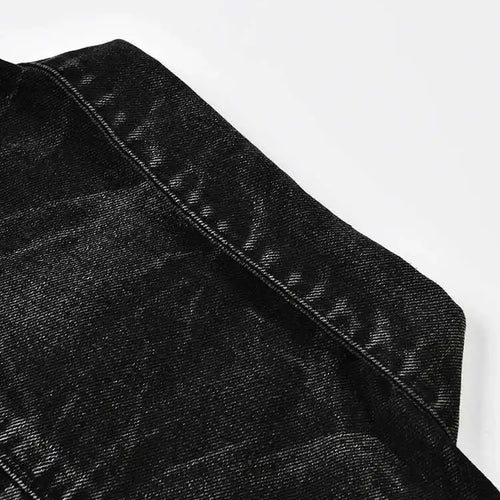 Load image into Gallery viewer, Loose Fit Black Denim Pocket Big Size Casual Jacket New Lapel Long Sleeve Women Coat Fashion Spring Autumn 2025 CPG0026
