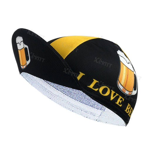 Load image into Gallery viewer, Classic Funny Beer Series Riding Cap Summer Breathable  Bouncy Retro Black Yellow Creative Balaclava Unisex Cycling Hat
