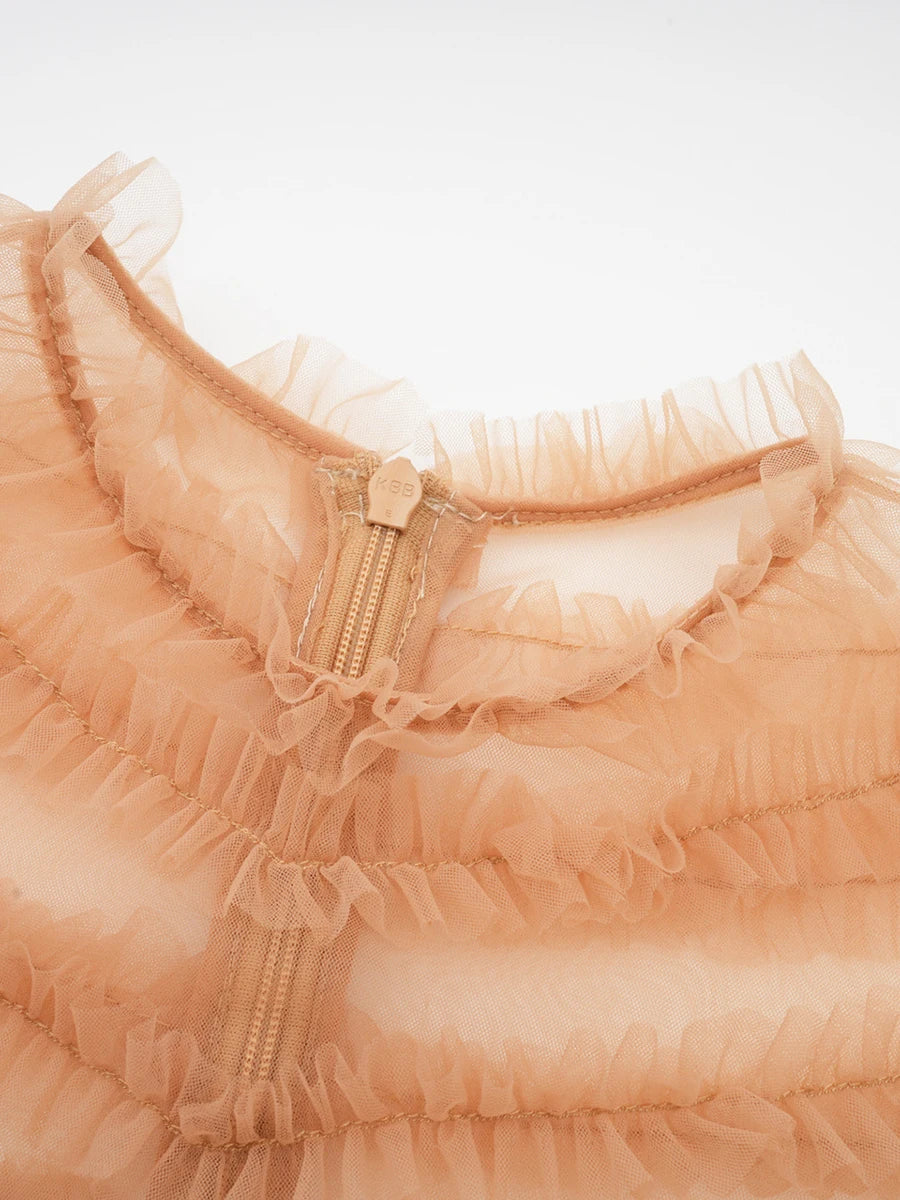 Hit Color Spliced Mesh Long Dresses For Women O Neck Long Sleeve High Waist Temperament Dress Female Fashion New