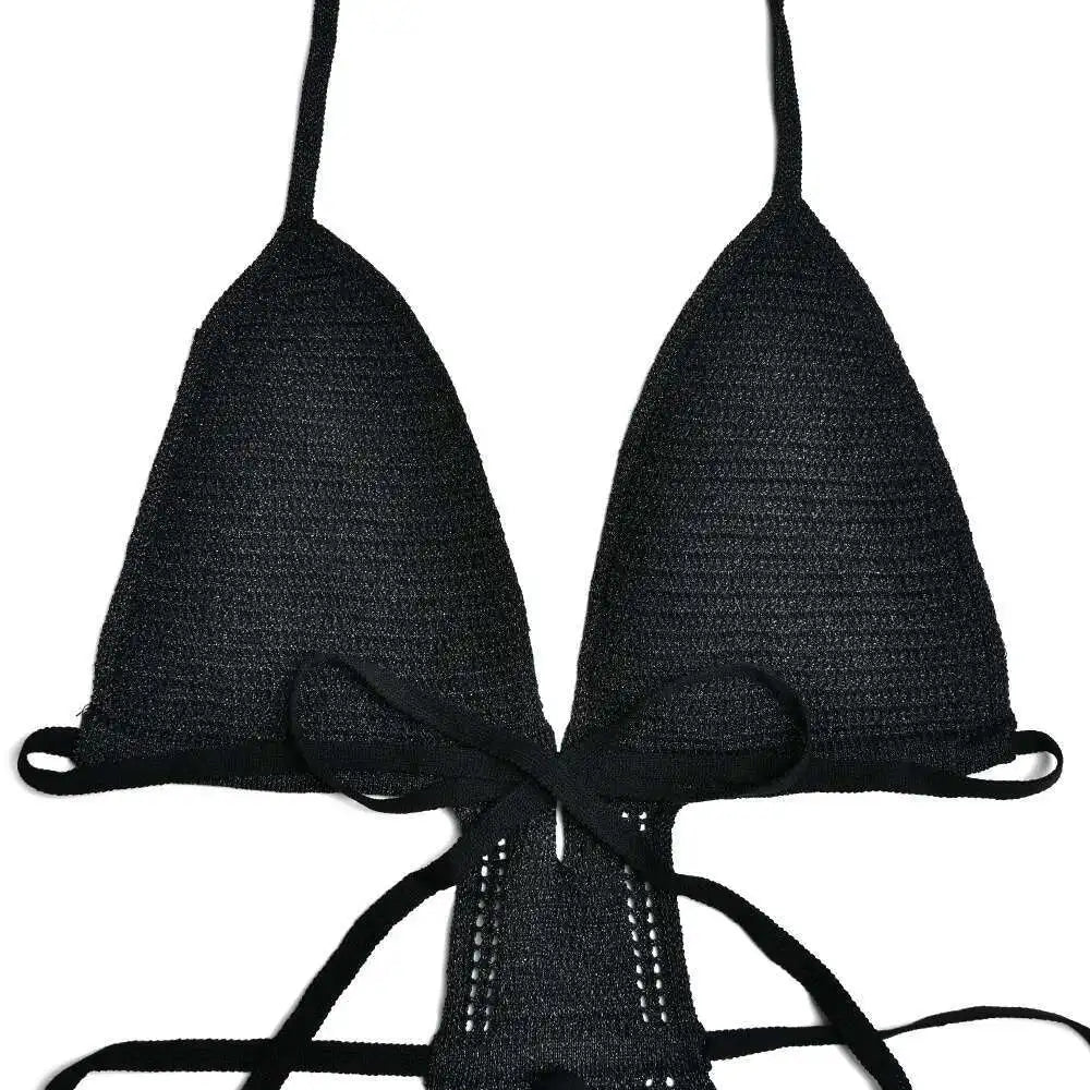 Hollow Out Halter Sexy Mini Dress Women Summer New Sleeveless Backless Skinny Club Party Knit Tank Dress Vestido