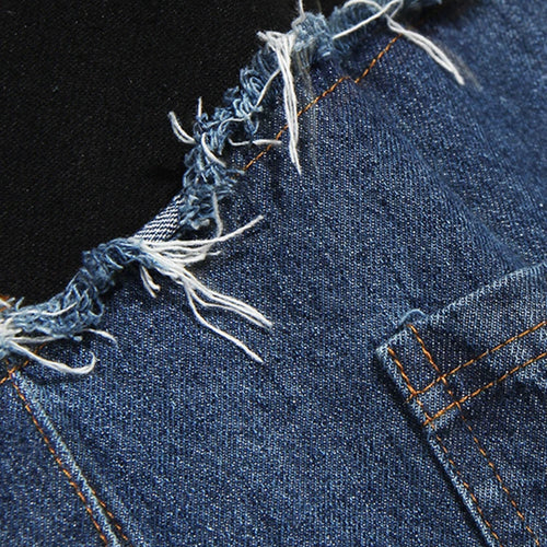 Load image into Gallery viewer, Loose Fit Denim Burr Split Asymmetrical Sweatshirt New Round Neck Long Sleeve Women Big Size Fashion Spring 2025 1M87901
