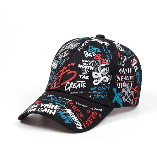 Load image into Gallery viewer, Graffiti Baseball Cap Fashion Personality Curved Summer Trendy Style Men and Women Personality Wild Cap Sun Hat
