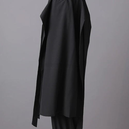 Load image into Gallery viewer, High Elastic Waist Black Irregular Spliced Long Wide Leg Pants New Trousers Women Fashion Tide Spring Autumn 2025 CPG2997
