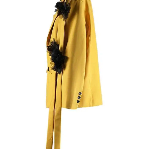 Load image into Gallery viewer, Flower Ribbon Blazer Wide Leg Pants Two Piece Suit New Lapel Long Sleeve Women Fashion Tide Spring Autumn 2025 CPG2570
