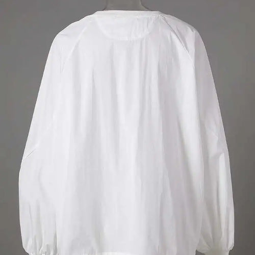 Load image into Gallery viewer, Women Black White Brief Big Size Casual Blouse New Round Neck Long Sleeve Shirt Fashion Tide Spring Autumn 2025 CPG2824
