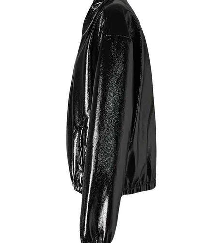 PU Leather Black Brief Big Size Casual Jacket New Lapel Long Sleeve Women Coat Fashion Tide Spring Autumn 2025 CPG2508