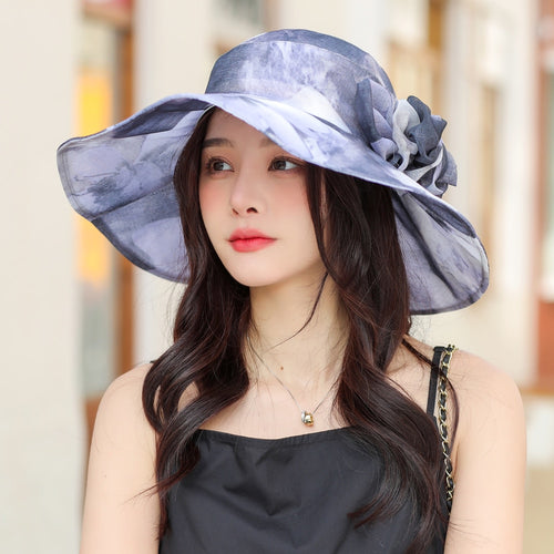 Load image into Gallery viewer, Summer Sun Hats For Women Fashion Bow Flower Design Beach Hat Outdoor Female Travel Cap
