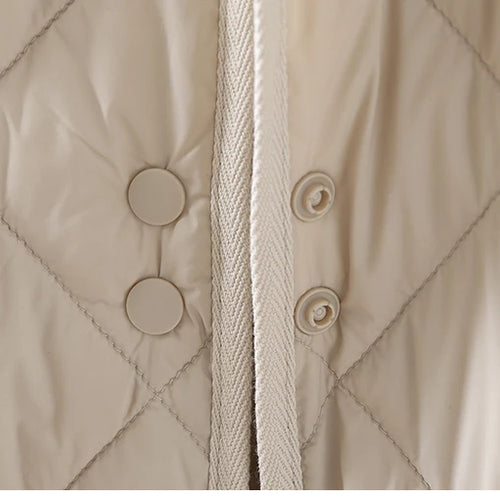 Load image into Gallery viewer, Winter Down Cotton Vest Women Sleeveless Jacket Vintage Warm Casual Mid Length Coat Ladies Single Breast Long Hooded Waistcoat

