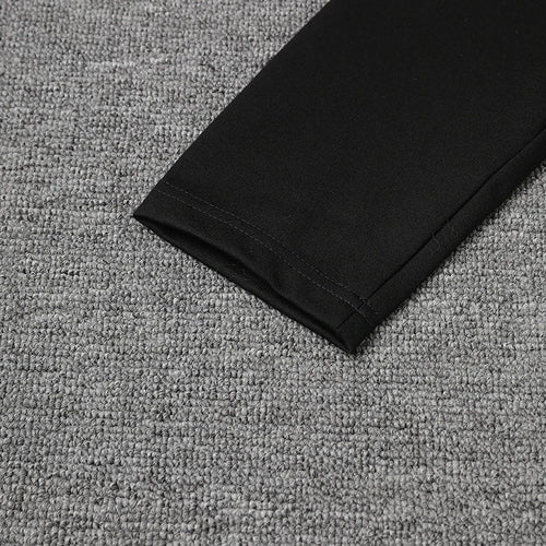 Load image into Gallery viewer, Women Black Zipper Irregular Hem Slit Midi Dress New Turtleneck Long Sleeve Fashion Tide Spring Autumn 2025 1DH9354
