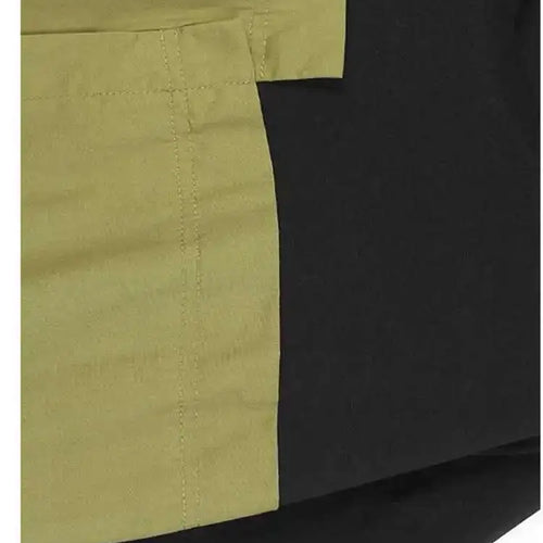 Load image into Gallery viewer, Women Khaki Color-block Pleated Big Size Midi Dress New Round Neck Short Sleeve Fashion Tide Spring Summer 2025 1DH5680
