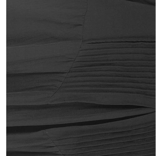 Load image into Gallery viewer, Women Black Pleated Brief Big Size Midi Dress New Round Neck Three-quarter Sleeve Fashion Spring Autumn 2025   1DJ0716
