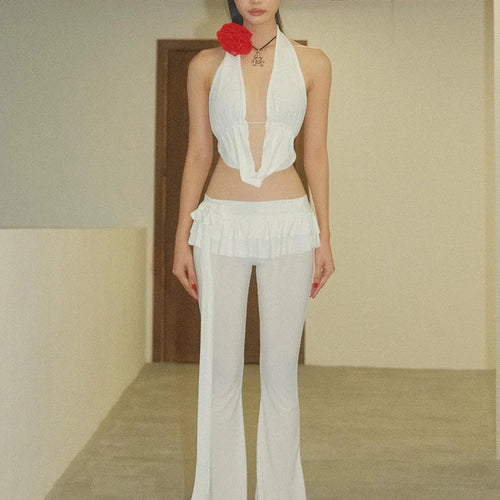 Load image into Gallery viewer, Sexy Tight Elastic Pants Women Slim Fit Flower Ruffle Edge Female Slim Fit Party Nightclub Fashion Street Pants
