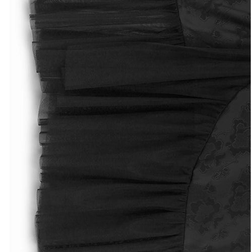 Load image into Gallery viewer, Women Black Jacquard Buckle Mesh Big Size Midi Dress New Stand Collar Short Sleeve Fashion Tide Spring Summer 2025 1DJ1231
