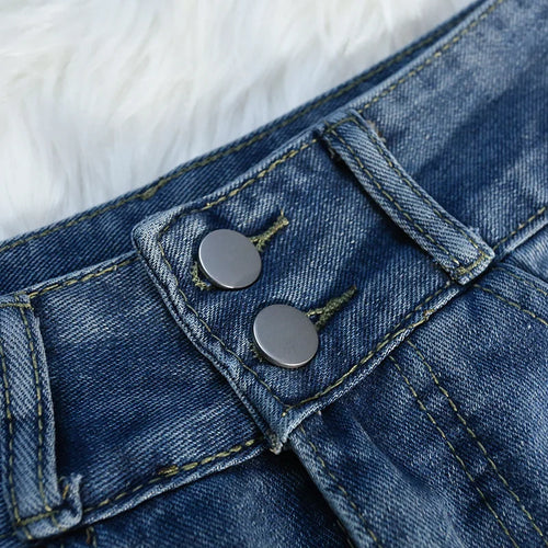 Load image into Gallery viewer, Spring Summer Women Skirts Vintage High Waist Split Jeans Skirt Y2k Long A-line Skirts Streetwear Casual
