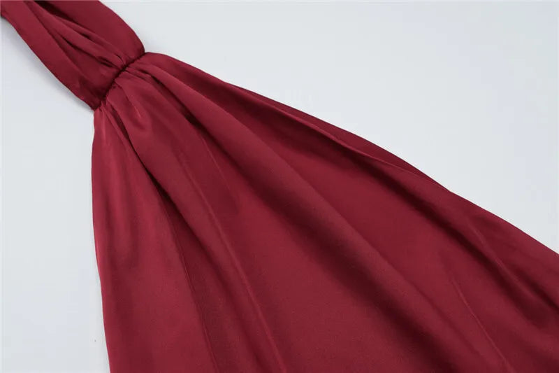 Scarf Collar Backless Sexy Maxi Dress For Women Gown Fashion Strapless Sleeveless High Waist Bodycon Club Long Dress