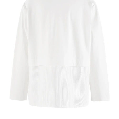 Load image into Gallery viewer, Women White Irregular Hem Big Size Casual T-shirt New Round Neck Long Sleeve Fashion Tide Spring Autumn 2025 CPG1909
