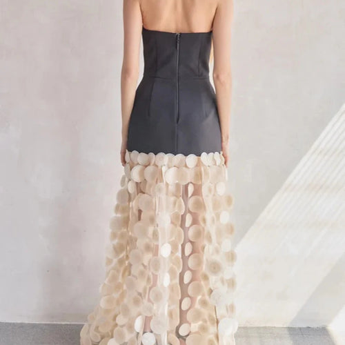 Load image into Gallery viewer, Hit Color Slimming Dresses For Women Slash Neck Sleeveless High Waist Temperament Dress Female Fashion Style New
