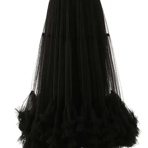 Load image into Gallery viewer, High Elastic Waist Apricot Purple Mesh Shaped Elegant Half-body Skirt Women Fashion Tide New Spring Autumn 2025 1DF8101
