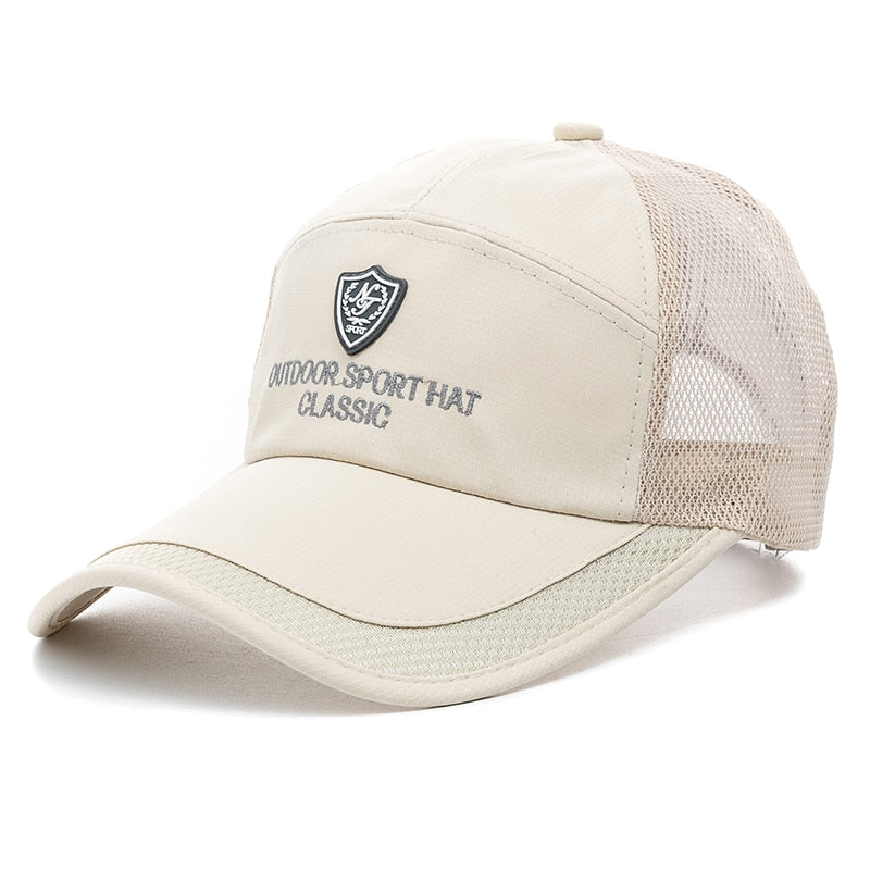Outdoor Classic Sport Cap For Men Letter Baseball Cap Male Fishing Hat Casual Leisure Summer Mesh Trucker Hat